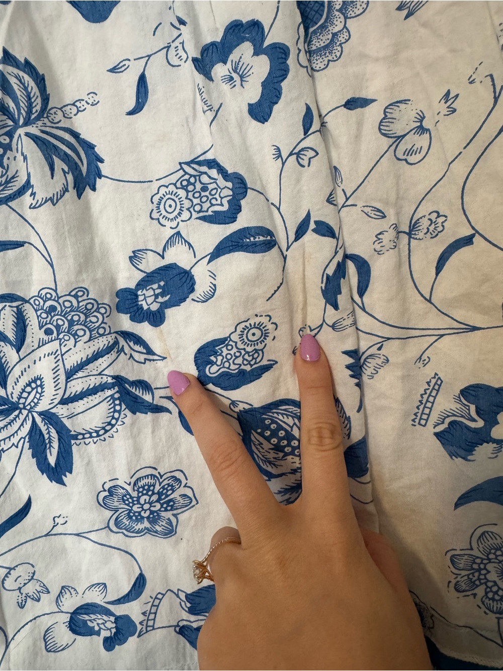 VINTAGE Y2K Skirt Blue Floral L - Picture 11 of 12